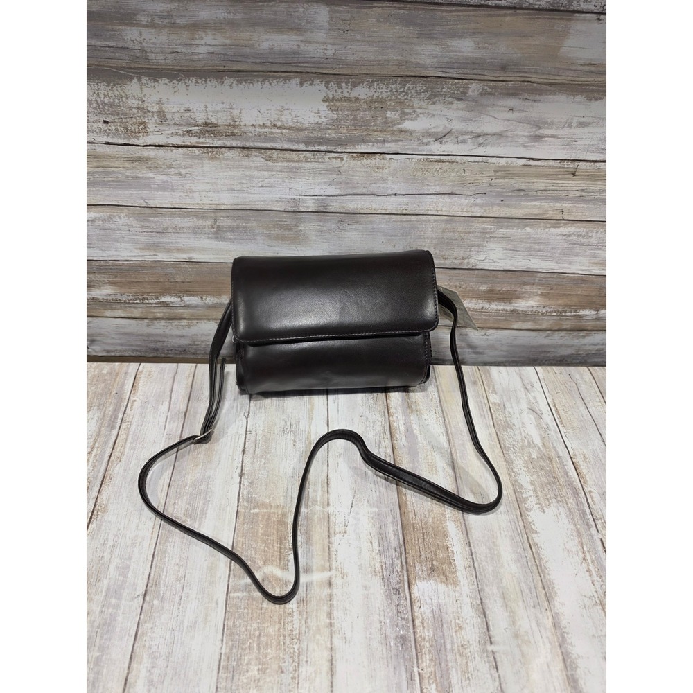 Amity Classics Brown Organizer Crossbody Bag Vintage Mirror Wallet 23410